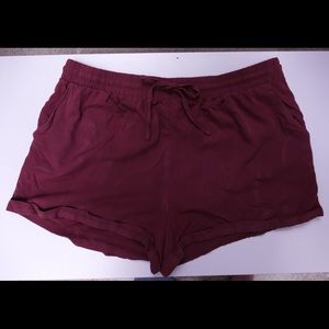 Dusty red soft shorts